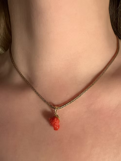 Coral Bull Charm