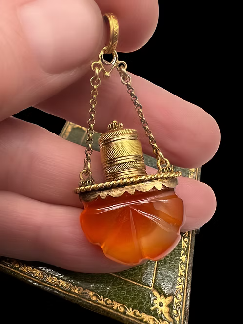 Regency Carnelian Scent Bottle Pendant