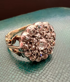 Old Cut Diamond Cluster Ring