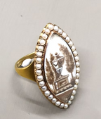 Sepia Mourning Ring 1784