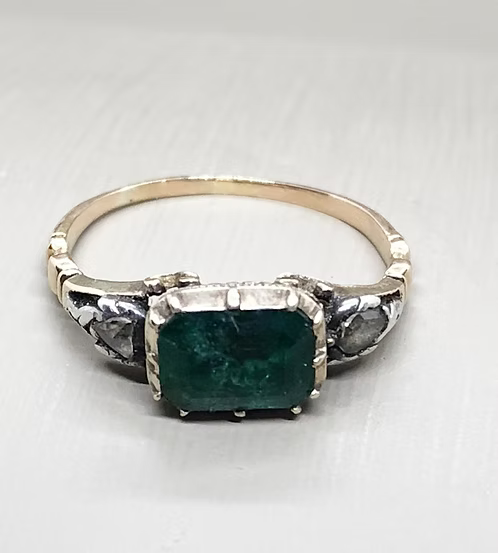 Emerald and Diamond Basket Back