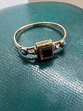 French Empire Swivel locket ring