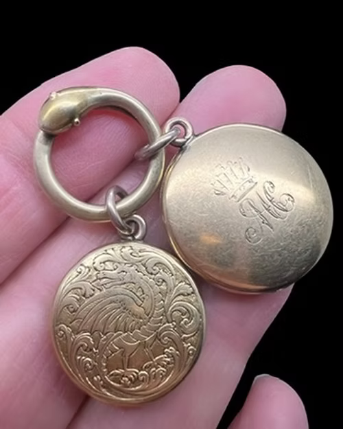 Stopford Family Lockets on a Serpent Split Ring
