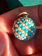 Turquoise and Pearl Ball