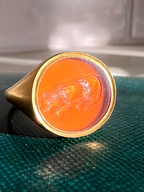 Roman Intaglio Sleeping Dog