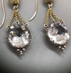 Foiled Quartz Georgian Earrings