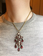 Foiled Garnet Chandelier