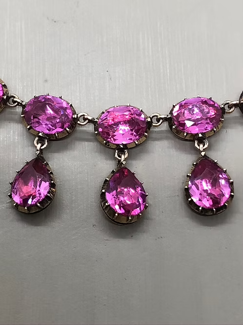Stunning Magenta Pink Paste Necklace