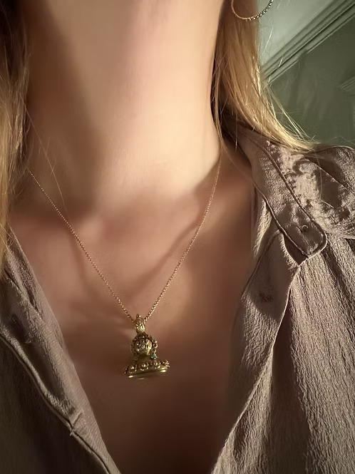 Three Colour Gold Floral Fob Seal