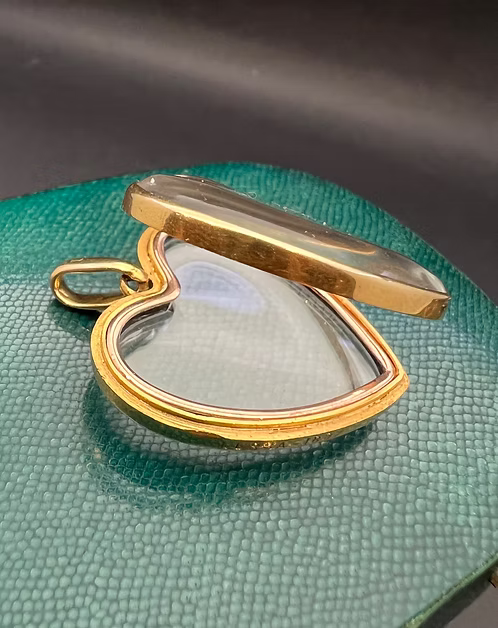 Victorian Rock Crystal Heart Locket