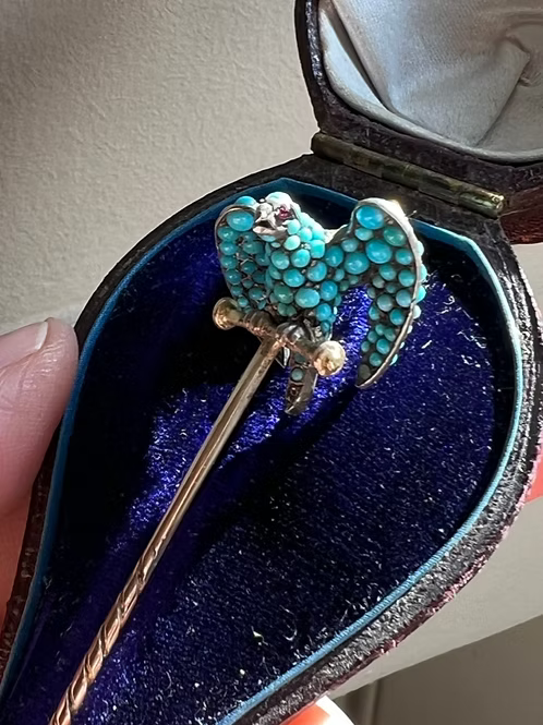 Turquoise Hawk Pin