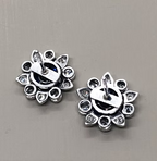 Deco Sapphire and Diamond Earrings