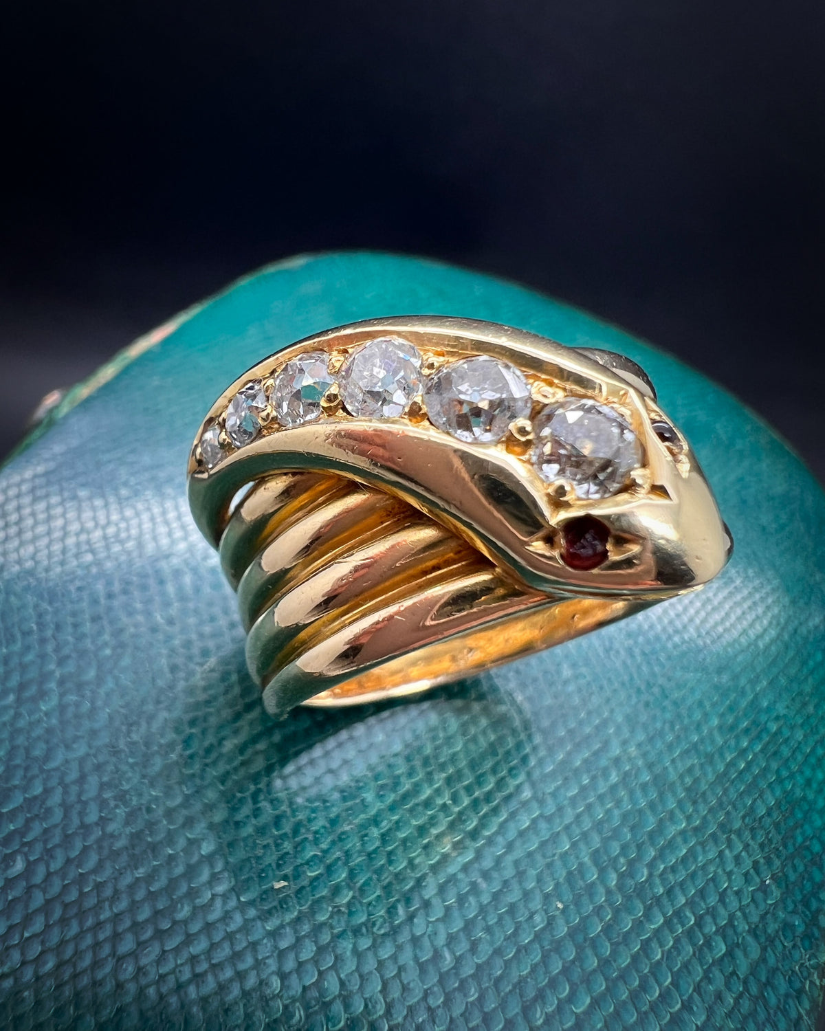 Edwardian Diamond Snake Ring