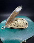 Victorian Silver Shell Vinaigrette Pendant