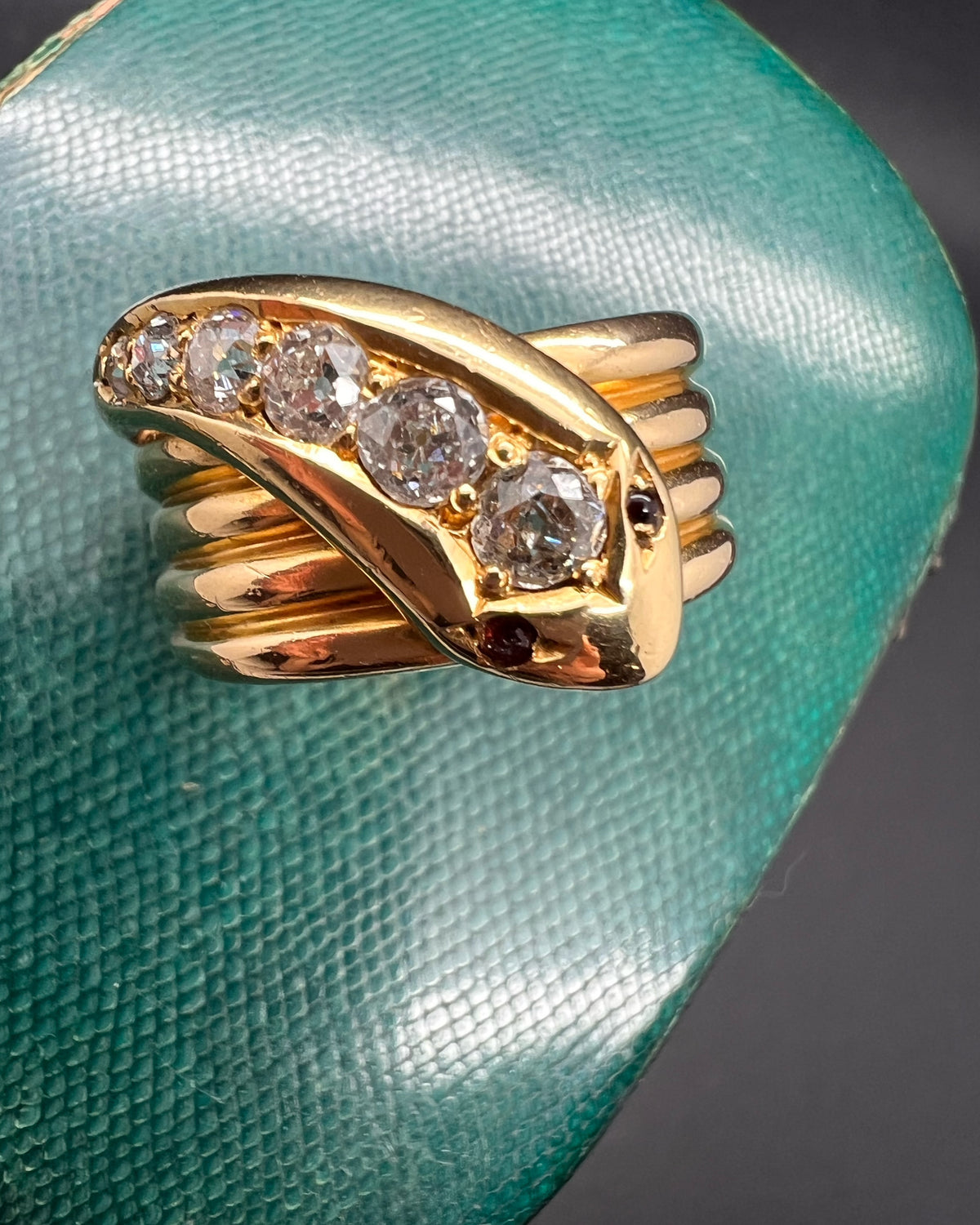 Edwardian Diamond Snake Ring