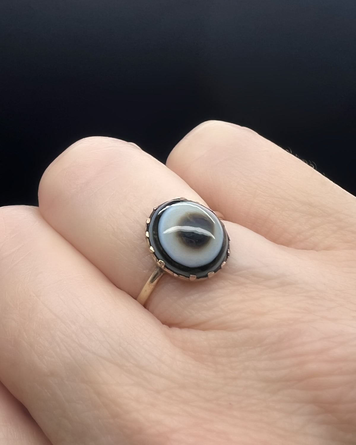 Agate Eye Ring