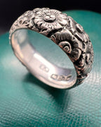Victorian Silver Chased Band