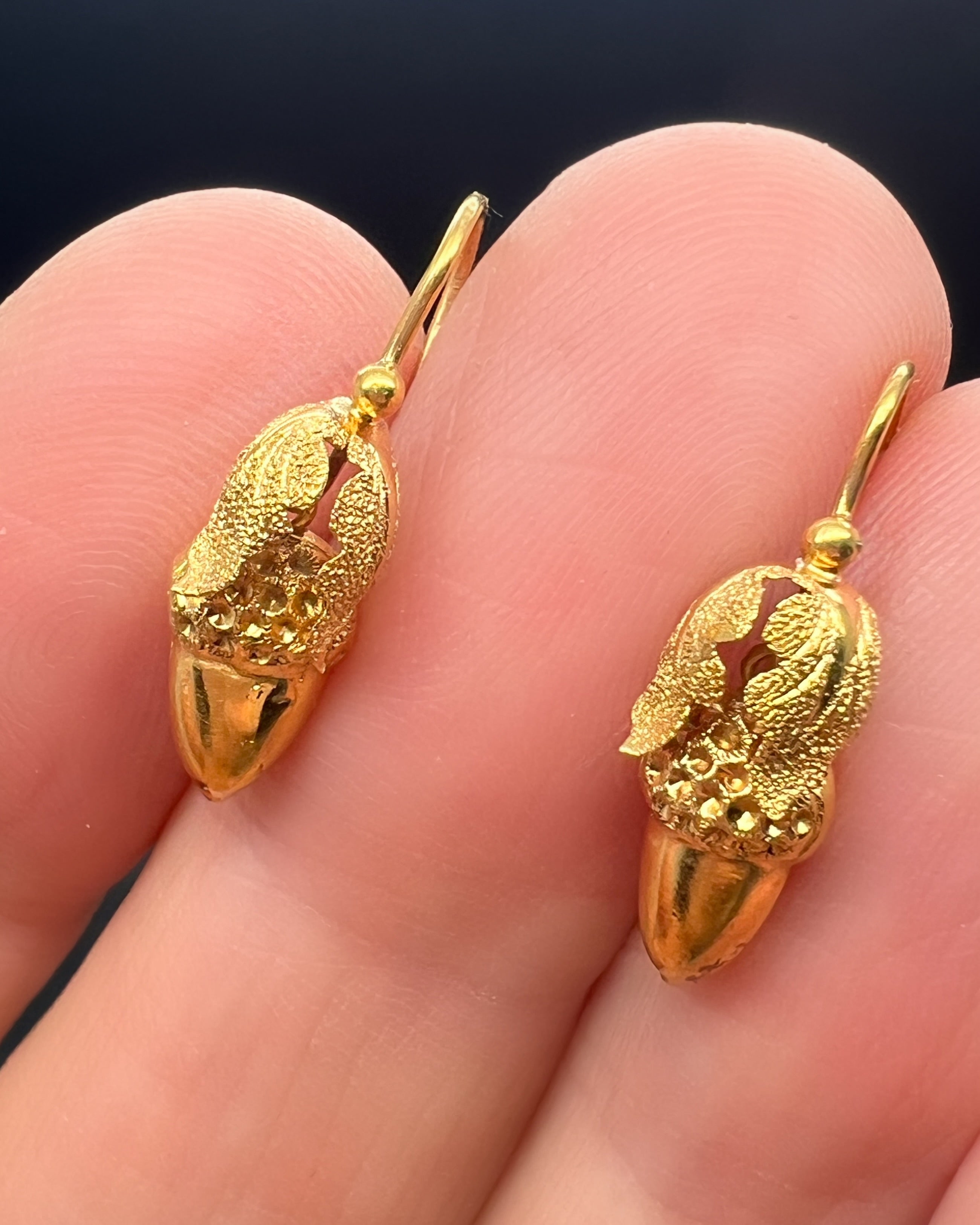 Victorian Acorn Earrings