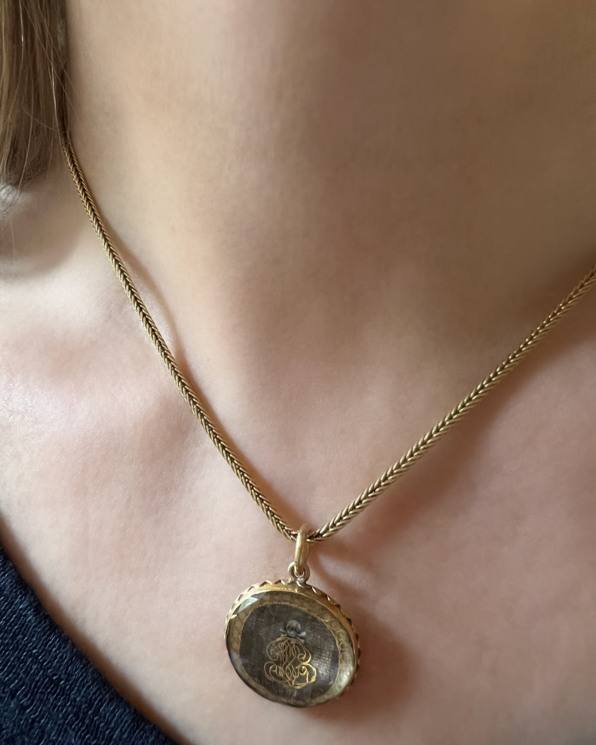 Queen Anne Stuart Crystal Skull Pendant