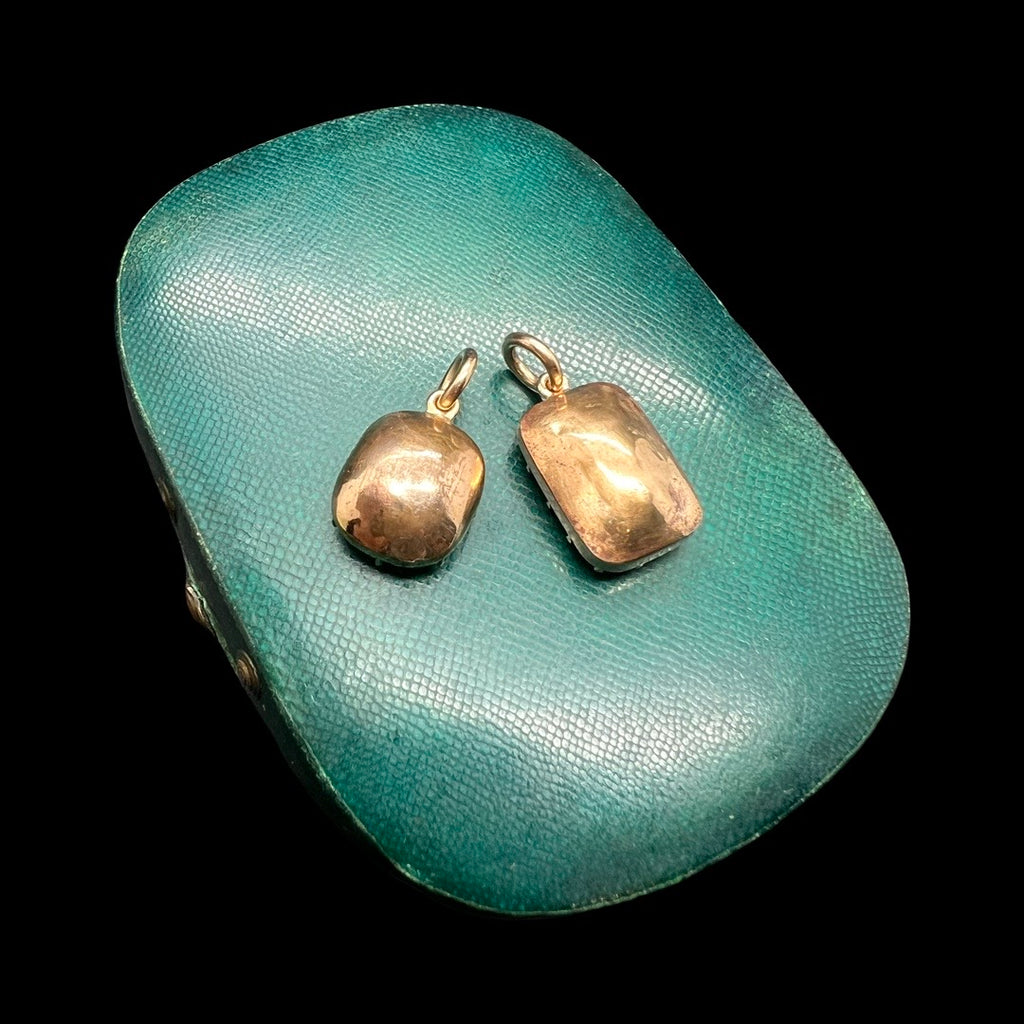 Pair of Foiled Georgian Paste Drops