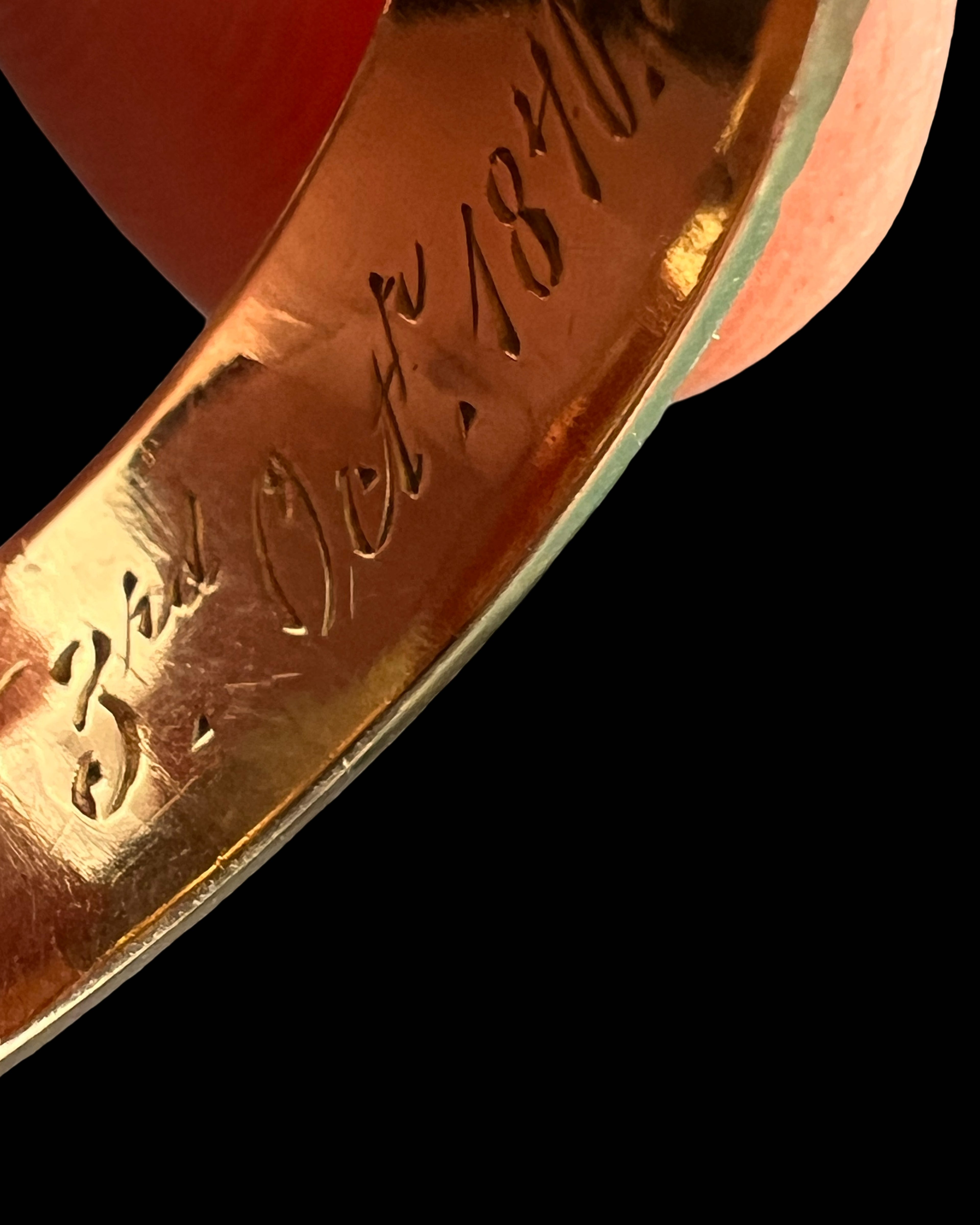 Victorian Envelope Locket Mourning Ring