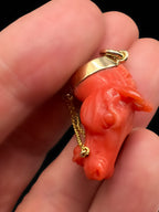 Coral Horse Pendant