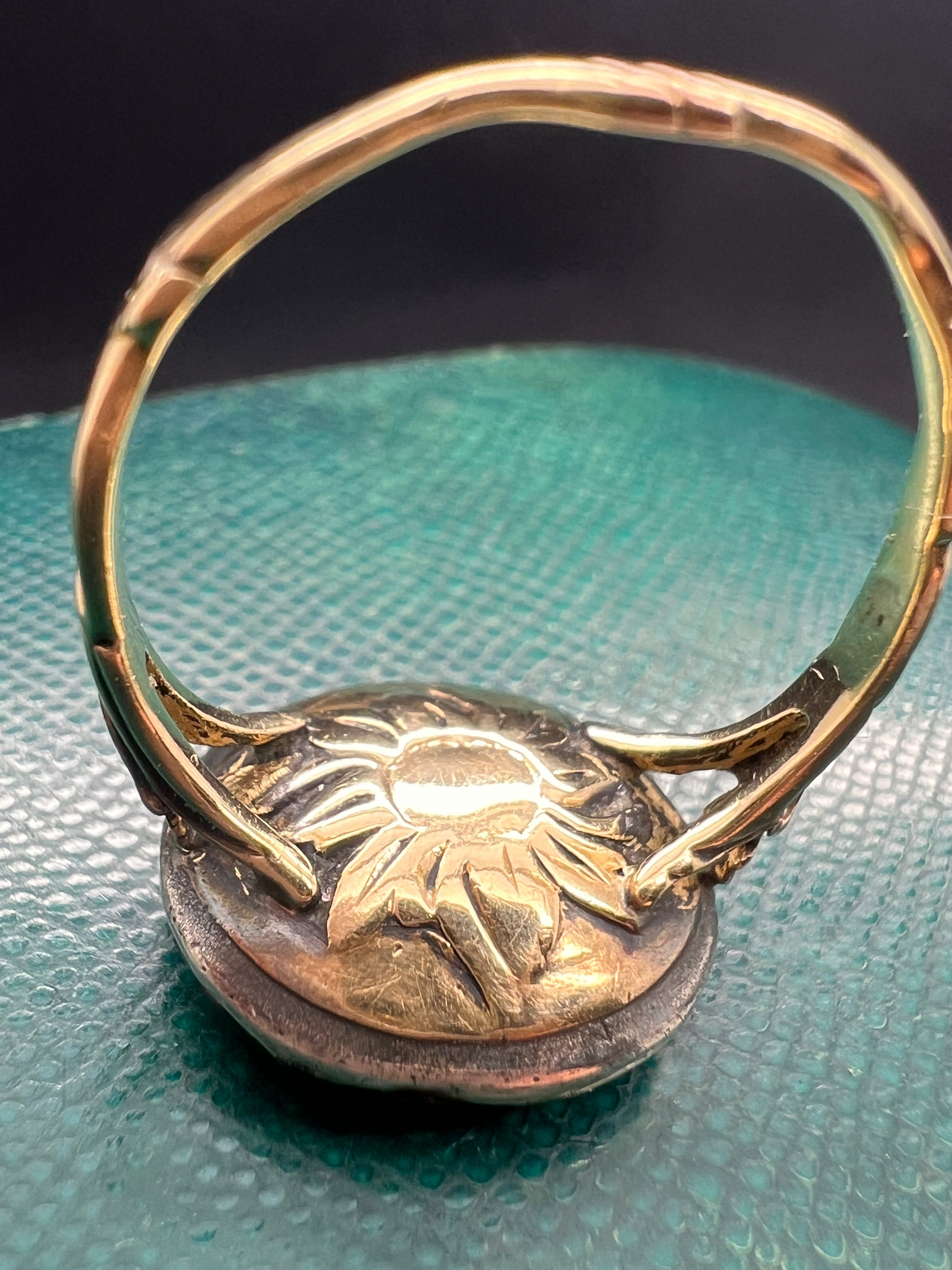 Landscape Agate Georgian Ring