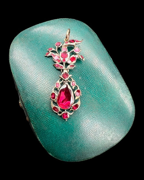 Garnet Rococo Pendant