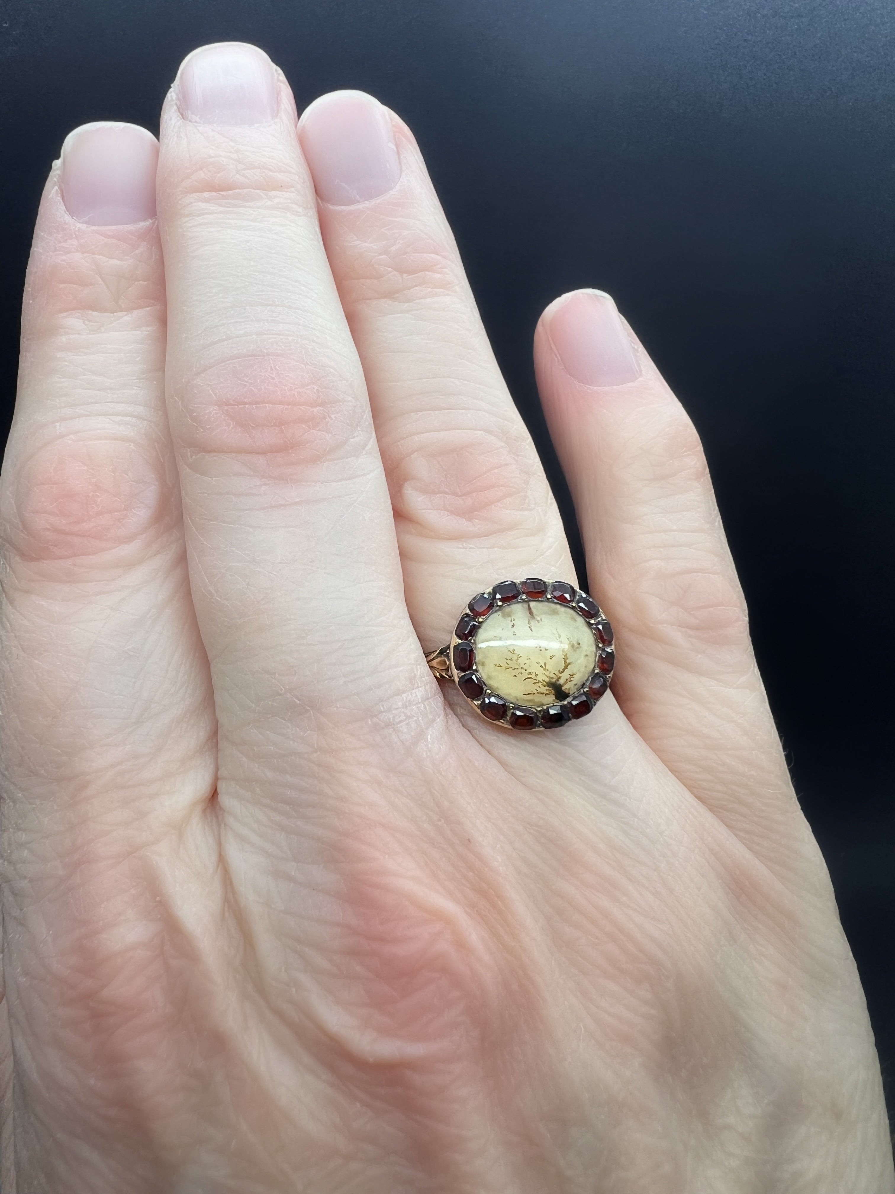 Landscape Agate Georgian Ring