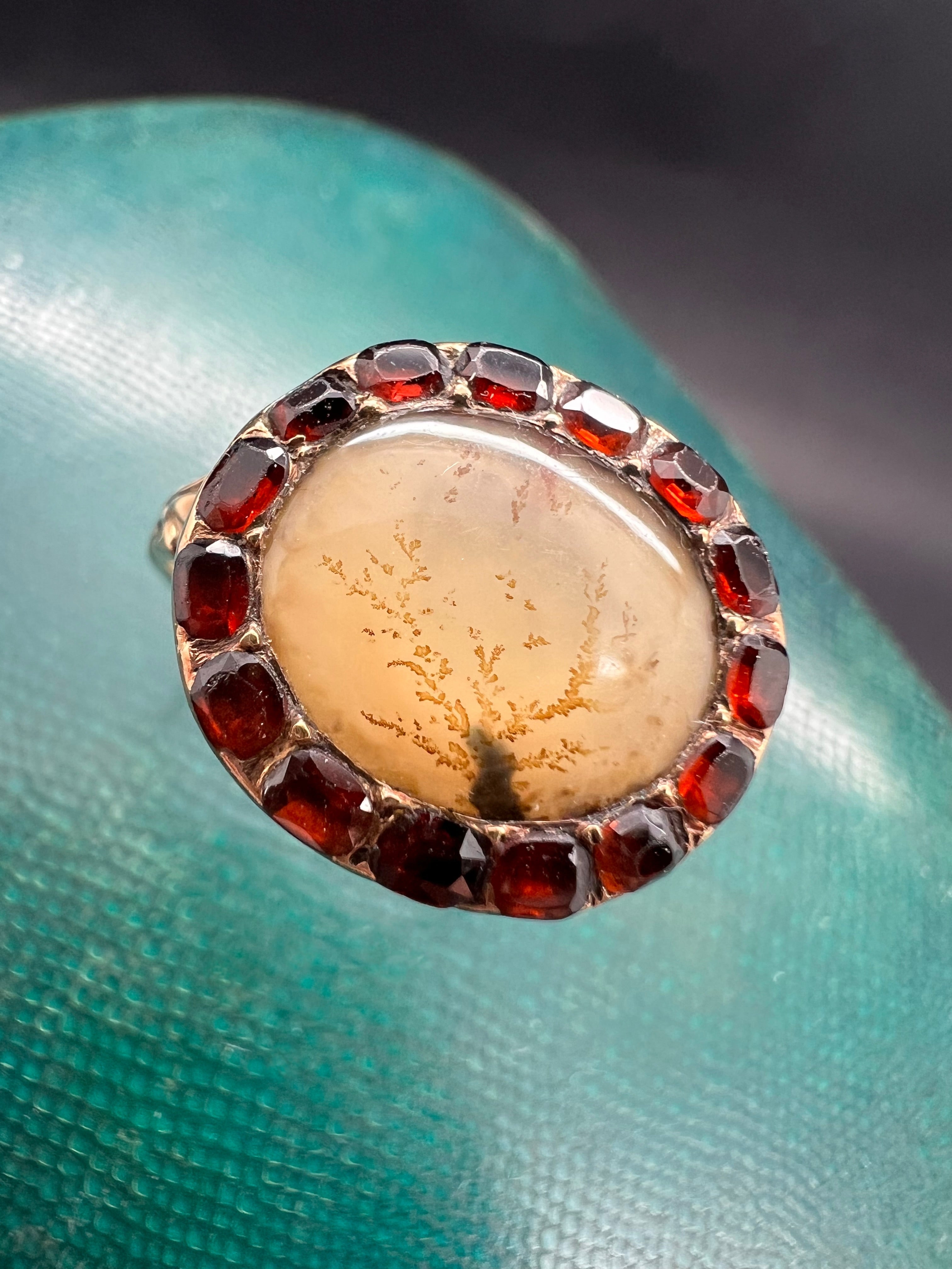 Landscape Agate Georgian Ring