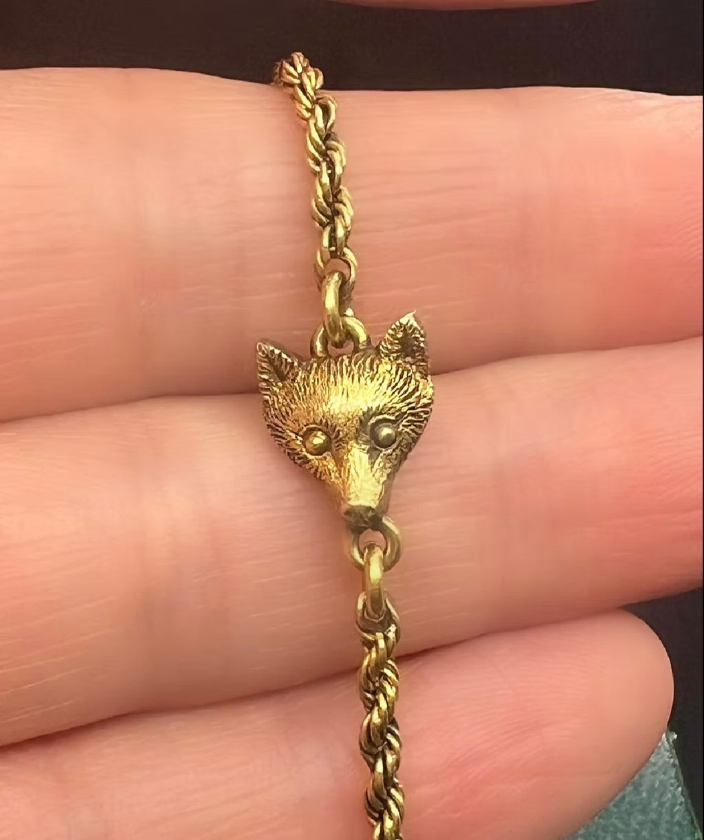 15ct Fox Fob Chain