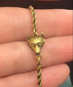 15ct Fox Fob Chain