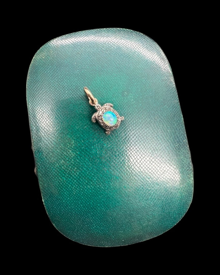 Opal and Diamond Tortoise Pendant