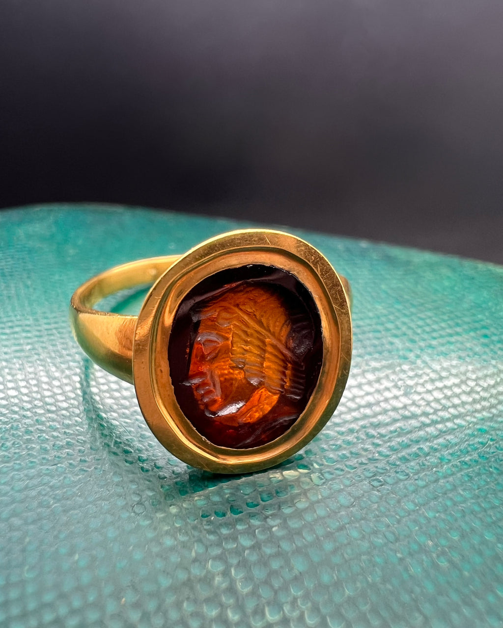 Garnet Intaglio Ring
