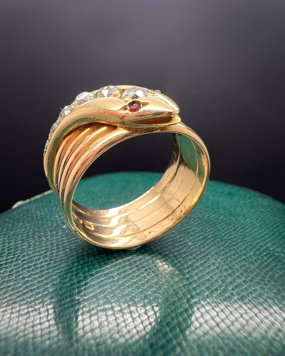 Edwardian Diamond Snake Ring
