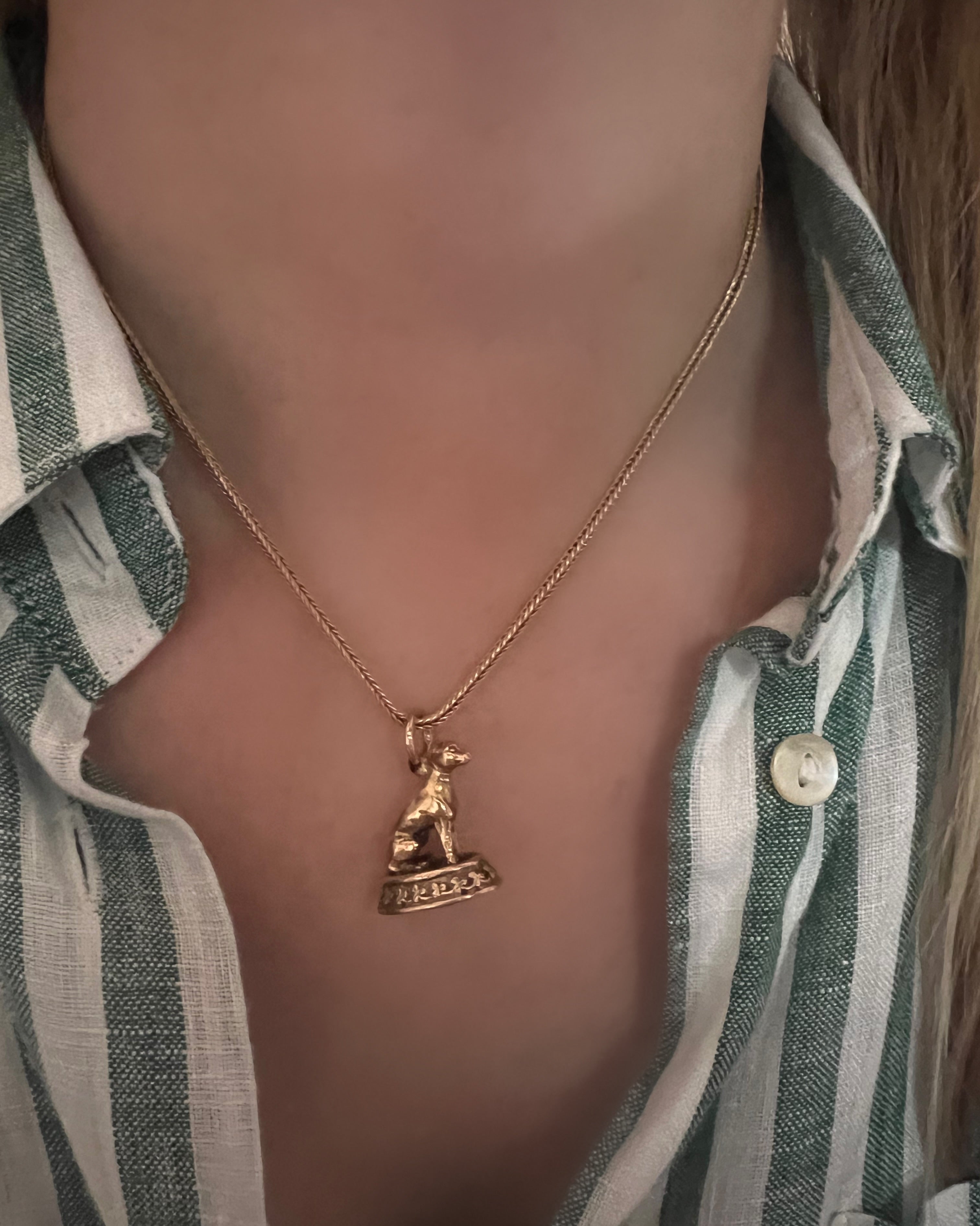 15 carat gold Regency Dog Fob