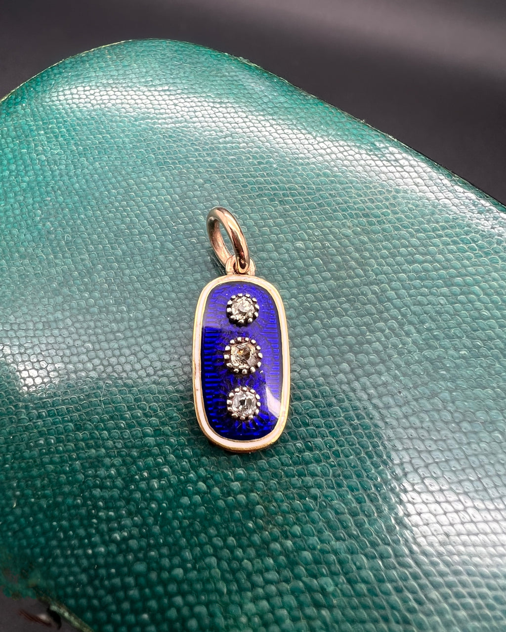 Enamel and Diamond Trilogy Pendant