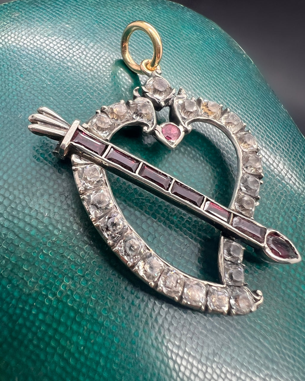 Georgian Arrow through the Heart pendant