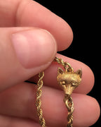 15ct Fox Fob Chain