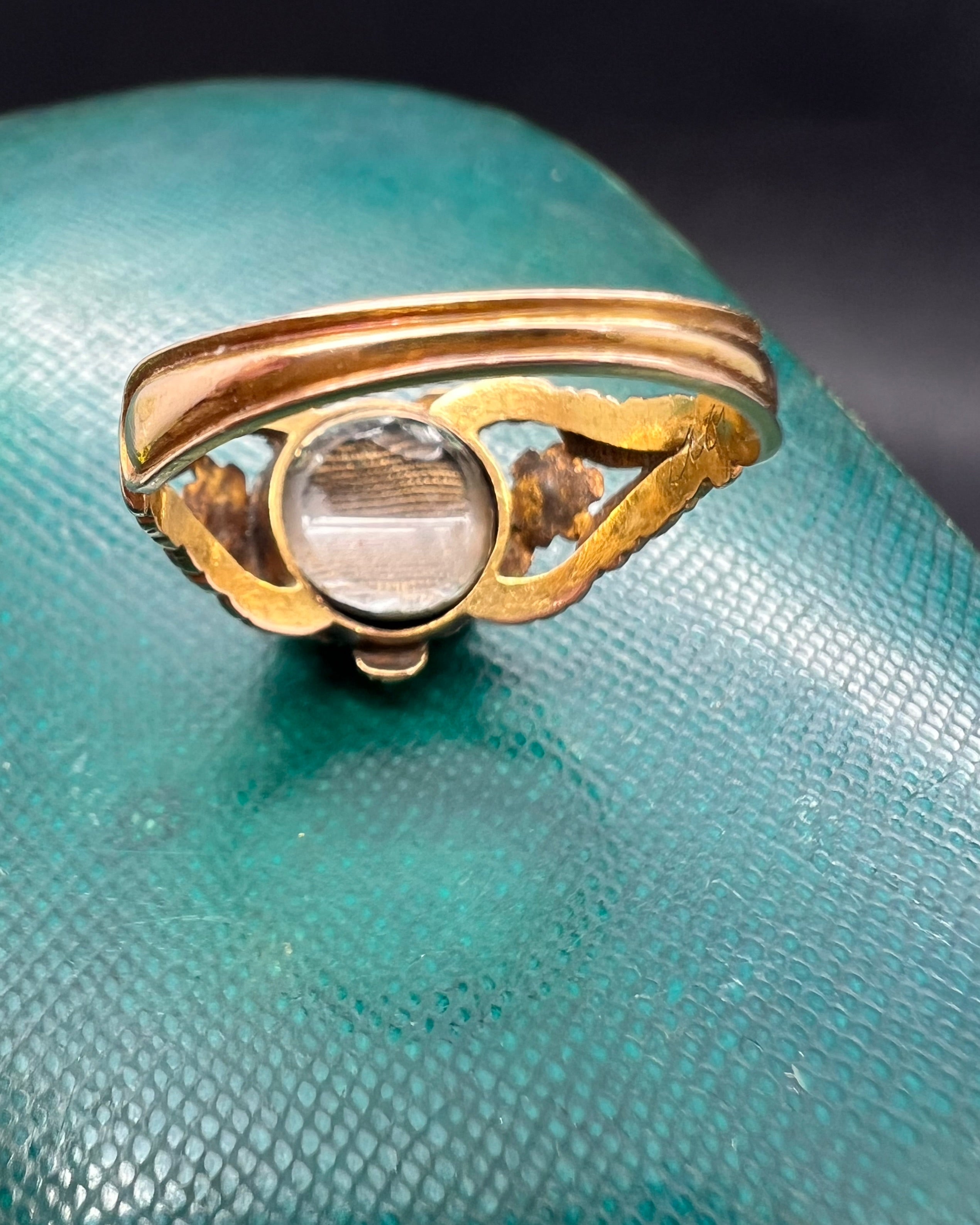 Georgian Ruby and Pearl Pansy Ring