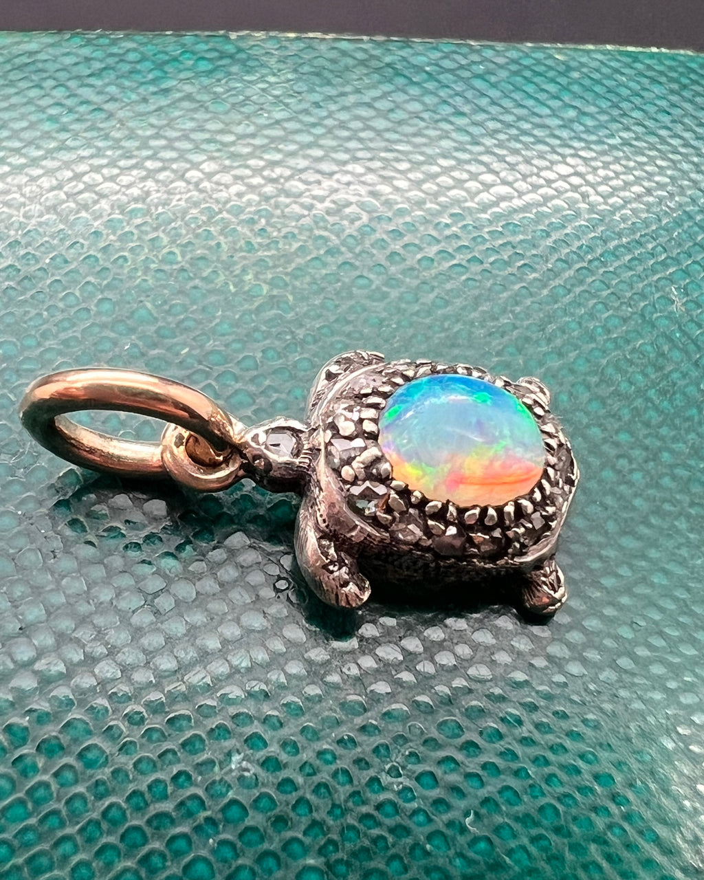 Opal and Diamond Tortoise Pendant