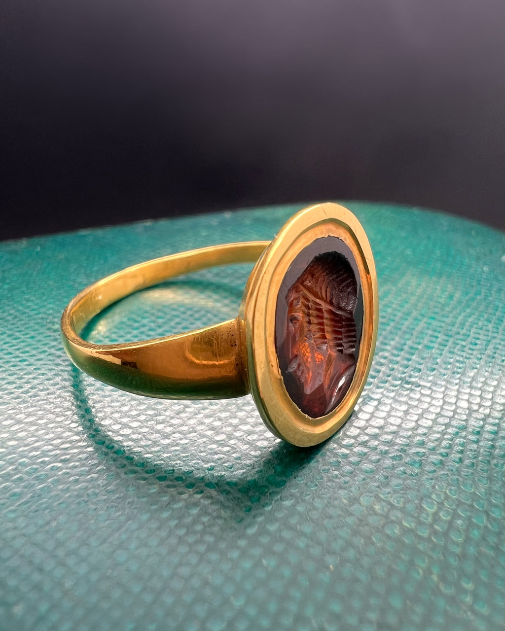 Garnet Intaglio Ring