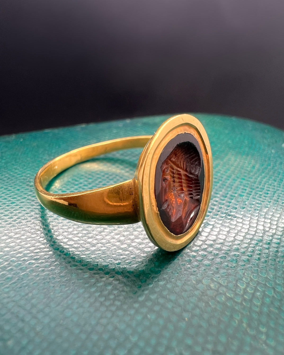 Garnet Intaglio Ring