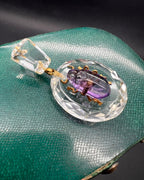 Rock Crystal and Amethyst Beetle Pendant