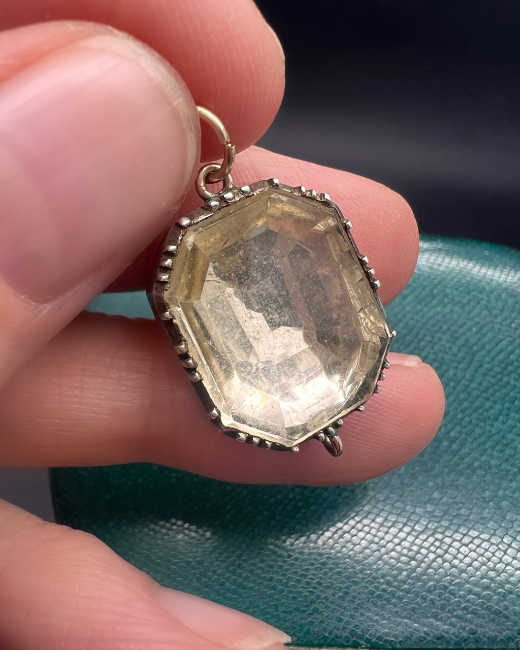 Rock Crystal Georgian Pendant
