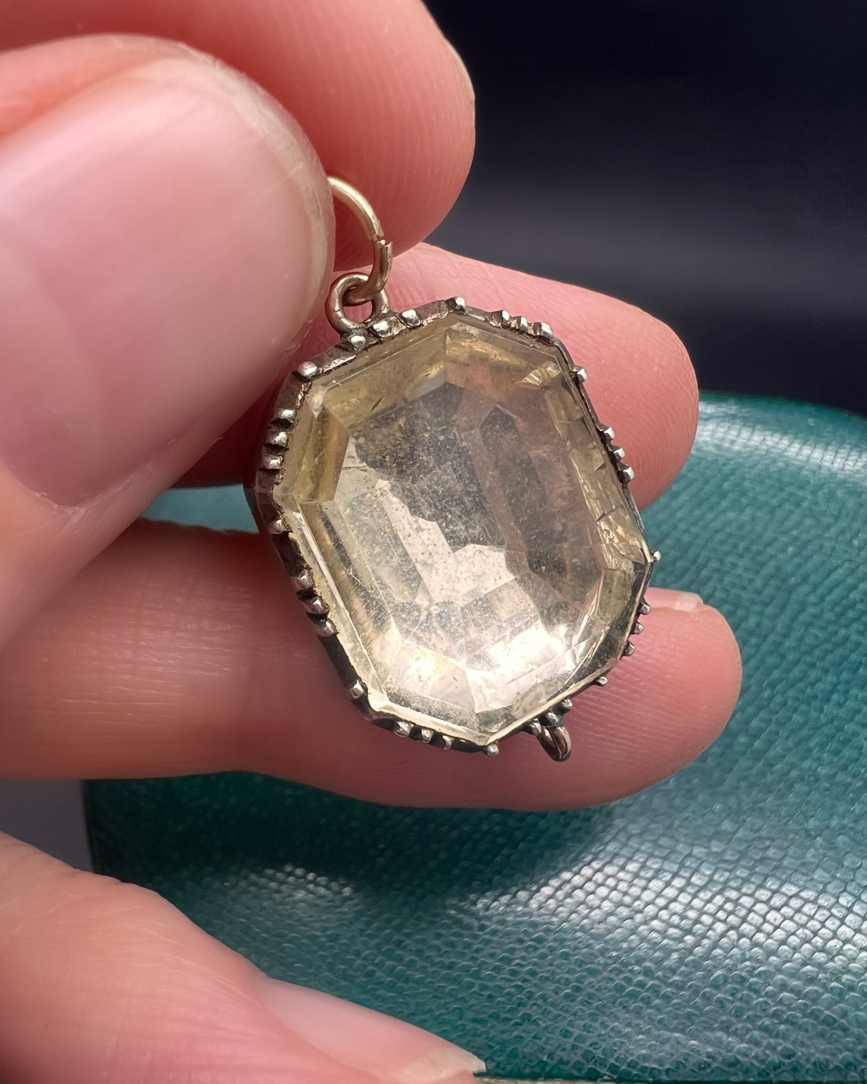 Rock Crystal Georgian Pendant