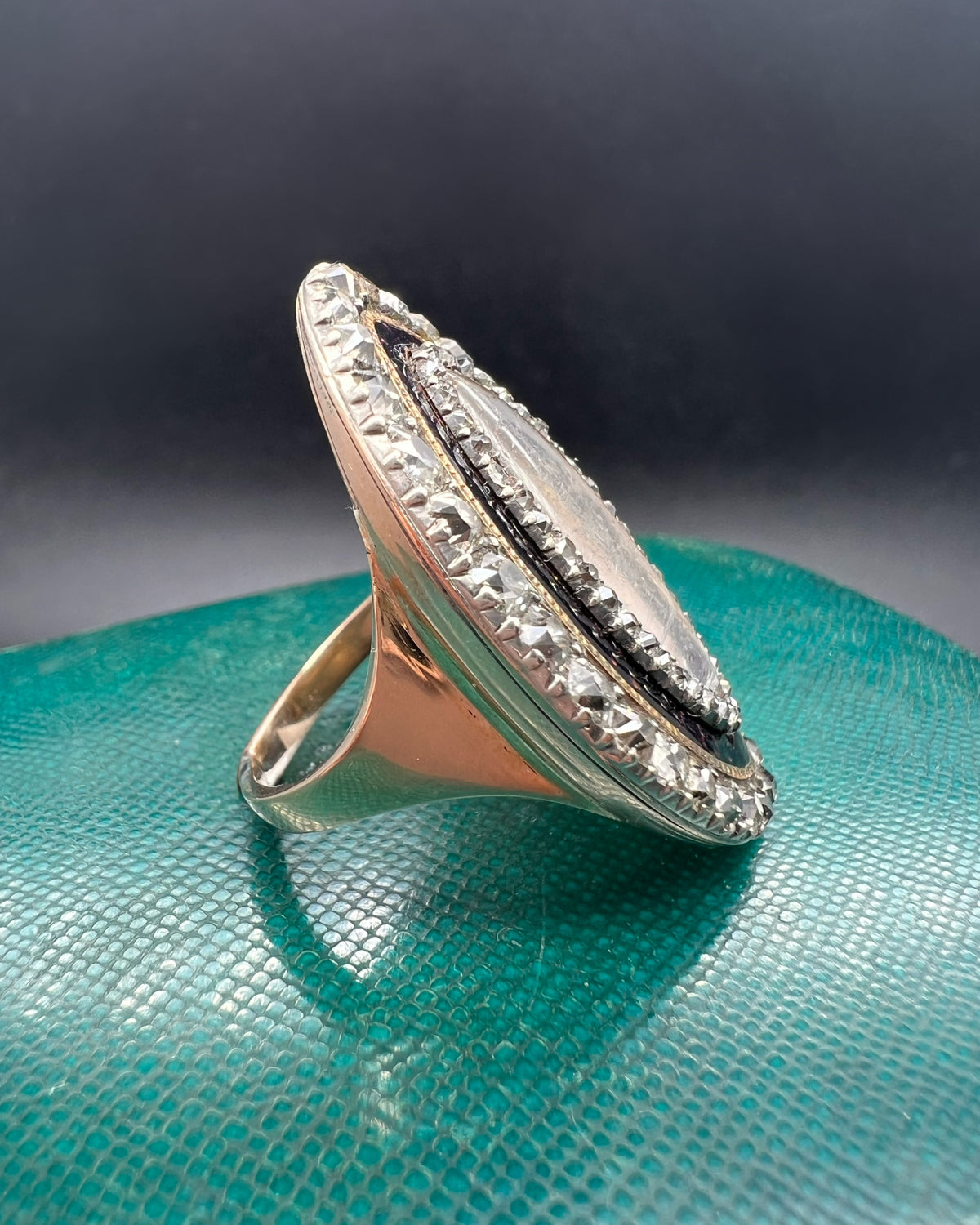 Georgian Diamond Navette Ring
