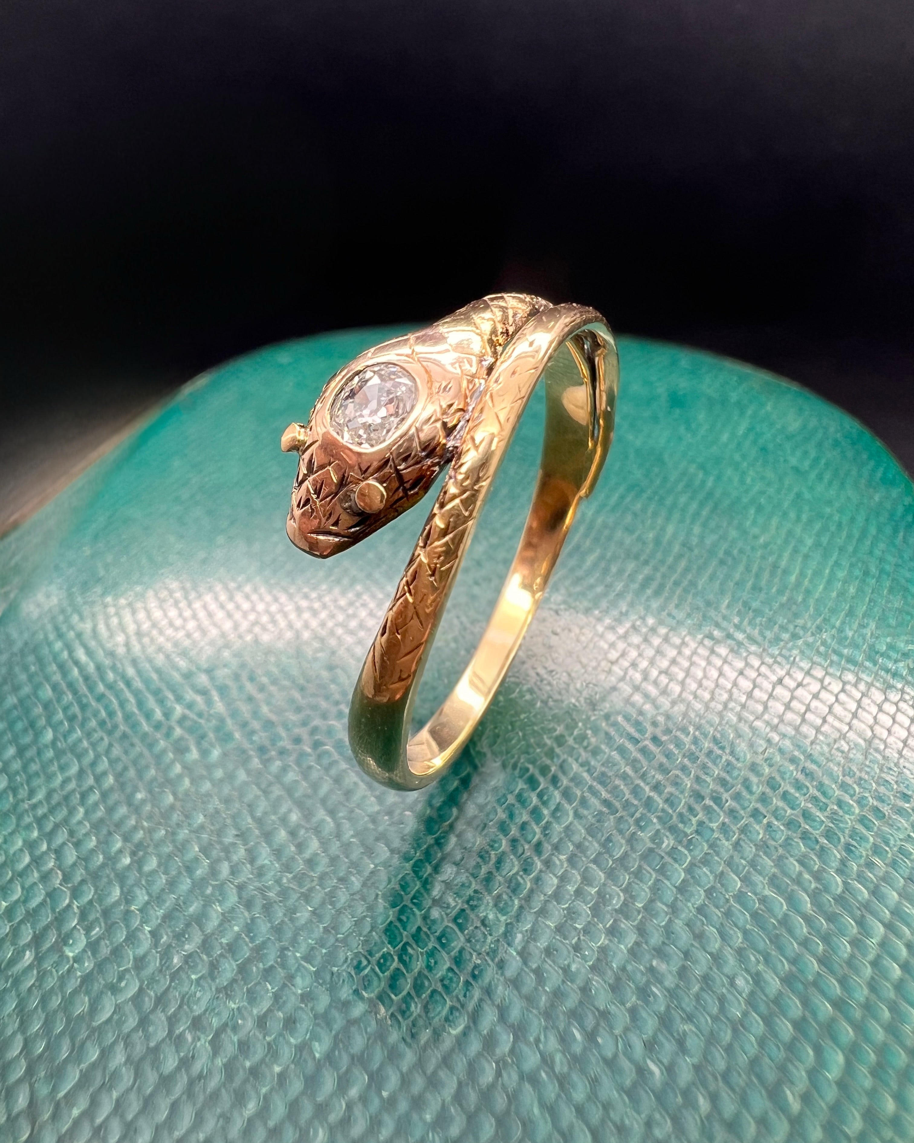 Late Georgian Diamond Snake Ring