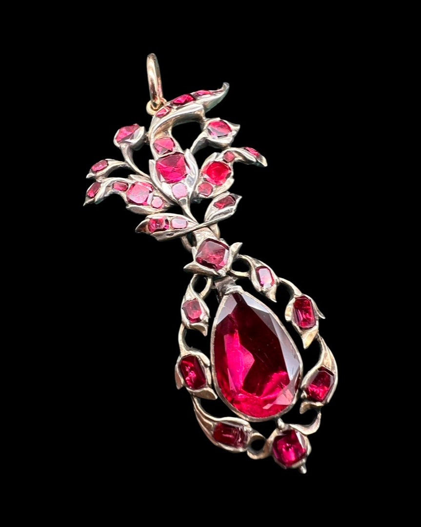 Garnet Rococo Pendant