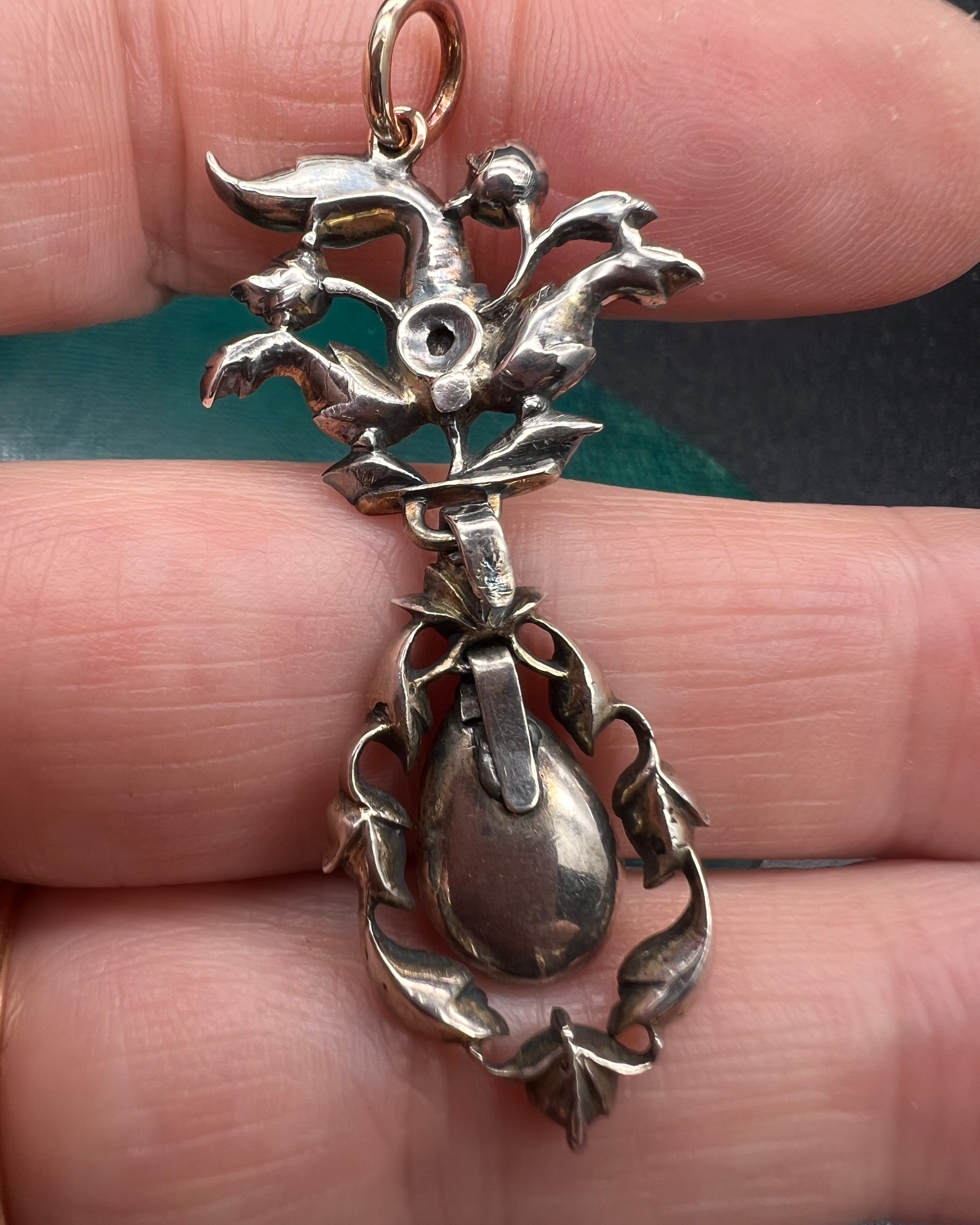 Garnet Rococo Pendant